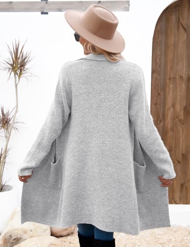 Image of CiCiBird Women Fall Long Cardigan Sweater Trendy Knit Jacket Coat Dressy Blazer Coatigan