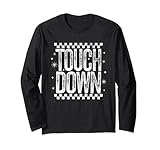 touchdown giorno partita stagione calcio retro a scacchi maglia a manica