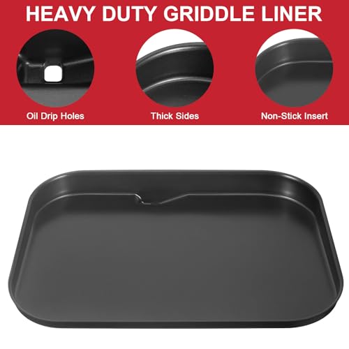 Griddle Plate for Ninja Woodfire Outdoor Grills OG700 Series, Flat Top Griddle Plate Compatible with Ninja XSKGRDPLT Woodfire OG701, Non-Stick Griddle Pan, Insert