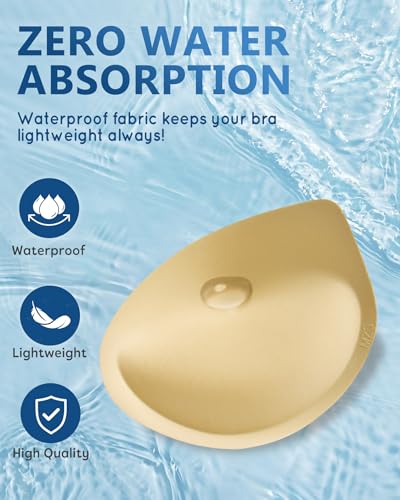 Image of Wateproof Super Thick Bathing Suit Inserts - 2 Pairs Push Up Bra Pads Inserts Add 1-2 Cups Swimsuit Breast Enhancer