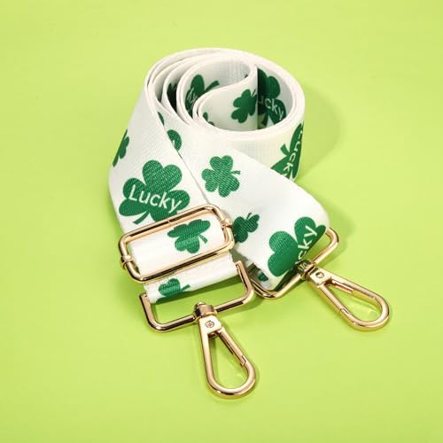 Image of St.Patrick's Day Purse Strap Replacement Lucky Green Shamrock Crossbody Shoulder Bag Straps Irish Party Favors Gift