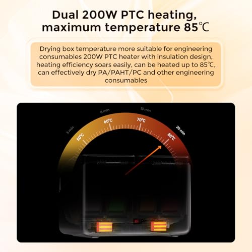 Image of Creality Space Pi X4 Filament Dryer, 4 Spools 3D Printer Filament Dryer Box with Dual PTC Heating, Filament Dehydrator Storage Box for 1.75 /2.85mm PLA PETG ABS Nylon PA TPU