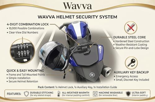 Wavva 4-Fold Cycle Lock Anti-Theft Steel Cable Lock - Image 7