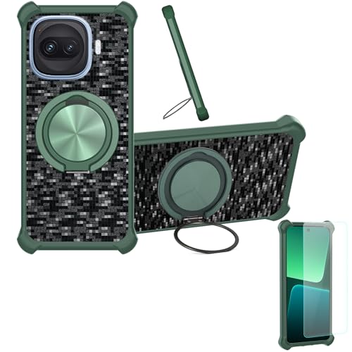 �Ή� Iqoo Z10 Turbo+ �P�[�X Phone Case [1�� 9H+�d�x���� �K���X�t�B����][360°��]���X�^���h�A�}�O�l�b�g��]CX-12-LV