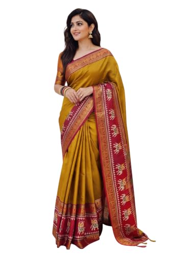 Image of SUPERLAXMI Self Design Kanjivaram Jacquard, Art Silk Saree