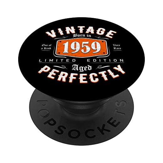 Regalo 63 años Cumpleaños Hombre Mujer - Vintage 1959 PopSockets PopGrip Intercambiable