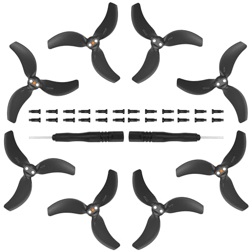 Craznick 8Pcs Avata 2 Propellers Replacement Prop Blades 3032S Low Noise Wings for DJI Avata 2 Drone Accessories Black Tips