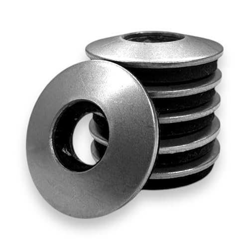 Image of 100 Qty 1 /4 inch Stainless Steel EPDM Bonded Sealing Neoprene Rubber Washers #14 (BCP640)