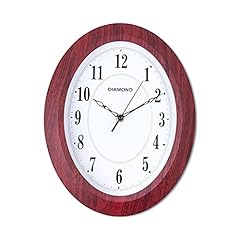 Vintage Wall Clock Retro Oval Wall Clocks Silent Non Ticking Quartz Battery Operated Easy to Read