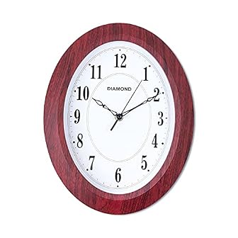 Oval Beige Quartz Wall Clocks