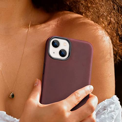 Maogoam Iphone 13 Mini Leather Case, Genuine Vintage Oil Wax Crazy Horse Cowhide Leather Case For Iphone 13 Mini 5.4", Indiana Jones Style, Handcrafted Fully, No Built-In Magnetic Ring (Wine Red) #TOP5