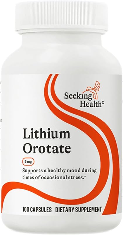 Evorina Seeking Health Lithium Orotate - Mineral Supplement Supports Brain Health & Memory - Non-GMO & Gluten-Free Formula with Low Serving of Lithium - 5 mg, 100 Capsules | High Strength Herbal Supplement | Clean Label Ayurvedic Wellness-image-40