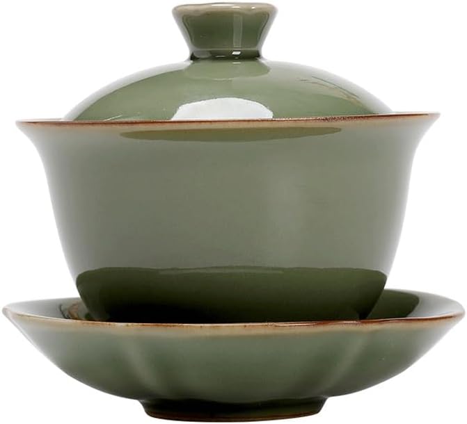 Chinese Ceramic Three Talent Cover Bowl Tea Cup