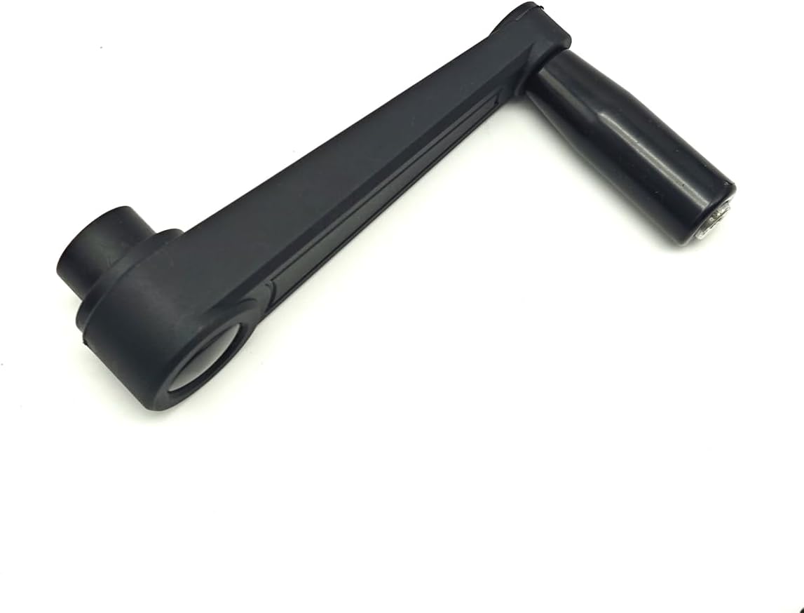 3.15"" Nylon Crank Handle Drill Press Revolving Handle with Round or Square Installation Hole Smooth 360 Degree Operation for Industry Lathe Milling Grinding Machine (Round Hole 10x80), Black