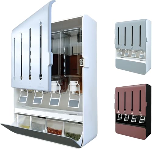 ziuuihu 調味料入れ 壁掛け 2段 調味料ラック スパイスラック キッチン 調味料収納ラック 棚 キッチン 調味料置き 置き セット 調味料らっく 調味料棚 いれ ケース スパイス 台所 ボックス 省スペース防水・防湿 調味料ボックス (gray)