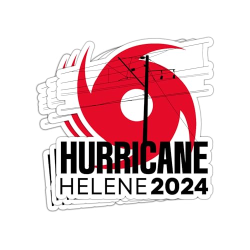 VOTANTA Hurricane Helene 2024 Sticker, I Survived Hurricane Helene Stickers, Florida Strong Sticker, Lineman Storm Gift for Floridian Decorations for Laptops, Phones, Water Bottles