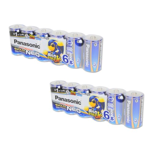 (2セット) パナソニック 単1形 アルカリ乾電池 エボルタネオ LR20NJ/6SW 6本パック×2 【計12本】 業務用 防災 停電 台風 対策