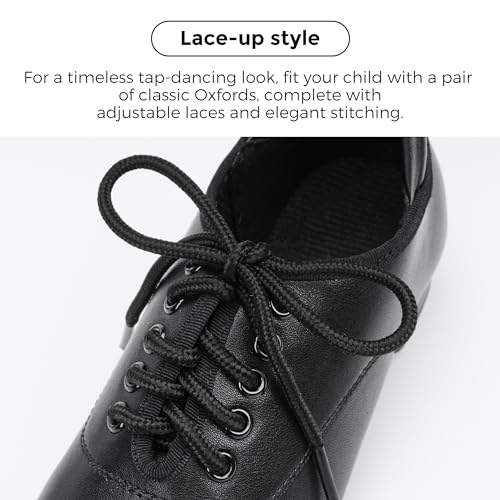 Stelle Tap Shoes for Girls Boys Lace Up PU Leather Dance Shoes for Little Kid/Big Kid3