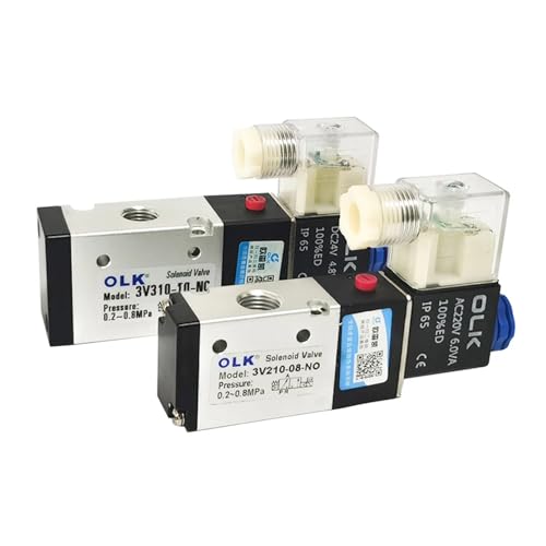 Électrovanne pneumatique 3V210-08 3 voies 10mm normalement fermée DC12V air - 5