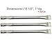 12411 3-pack Stainless Steel Straight Pipe Burner for Lowes BBQ Grillware, Charmglow, North American Outdoors and Perfect Flame Grills