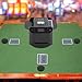 KUMOYOU Automatic Card Shuffler and Dealer Machine, 360° Rotating 2-in-1 Eletric Shuffling and Dealing Machine with Wireless Remote, Playing Card Table Accessories for Poker Blackjack (Black)