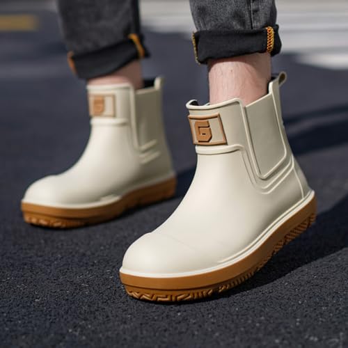 Men Short Ankle Boots Women Waterproof Rain Boots Outdoor Garden Shoes4