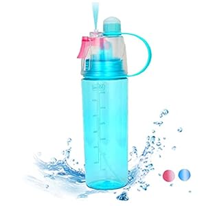 Beschuldbare Sportspray Waterfles Met Stro En Handvat Lekdichte Waterfles Mist Plastic Koeling Drankje Fles Voor Fietsen…