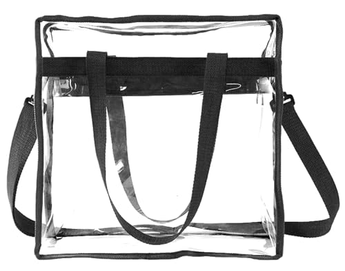 Clear Tote Bag for Stadium Events Stylish Transparent PVC Tote Bag Versatile Women Shoulder Crossbody Purse Concert