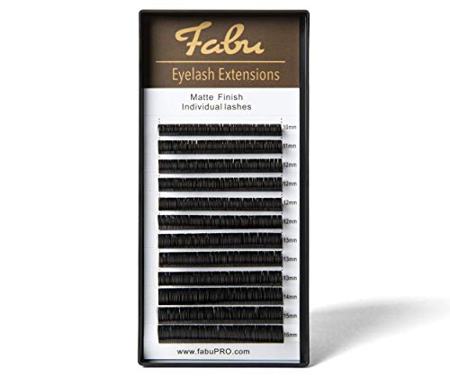 Fabu Individual Classic Eyelash Extensions, DD Curl, MIX 9-16mm (0.15)