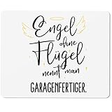 JUNIWORDS Mauspad Mousepad, Engel ohne Flügel nennt Man Garagenfertiger (5164064)