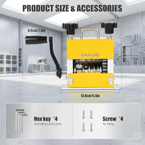 Image of 6-in-1 Manual Wire Stripper Machine with Hand Crank & Drill-Operated Auto Mode, 1-17mm Cable Stripping Tool, 5 Carbide Blades & 6 Tracks, Copper Wire Peeler for Scrap Recycling, Kabadi, Electrician