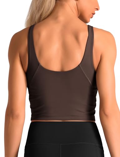 Image of Dragon Fit Sports Bra for Women Longline Padded Bra Yoga Crop Tank Tops Fitness Workout Running Top
