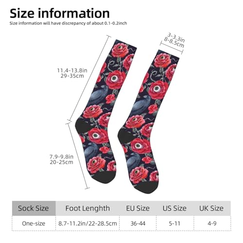 Image of Knee High Socks for Women Girls Fashion Women's Festival Stockings for Casual Running Work Travel