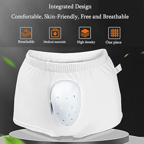Breathable Boxer Shorts for Boys Post Circumcision Recovery, Soft Cotton Circumcision Underwear, Surgery Recovery Pants(XL-XLarge) White2