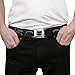 The Lord of the Rings Belt, Seatbelt Buckle Belt, The Lord of the Rings One Ring Script Black White, 34 to 52 Inches