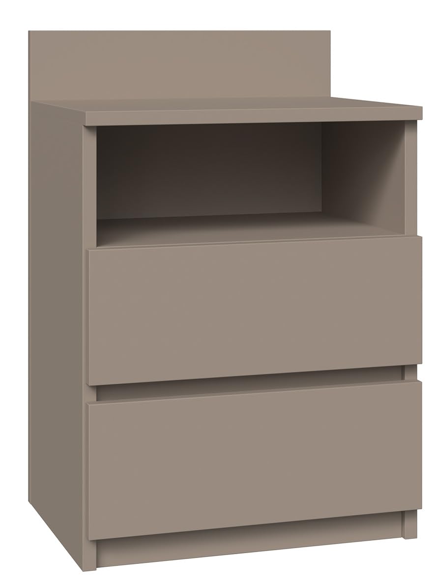 WHATSIZE ENTERPRISE Chest of Drawers – 2 Drawer Organiser for Bedroom/Living Room with Shelf – Multipurpose Cabinet with Soft Close Mechanism - Easy to Assemble Furniture