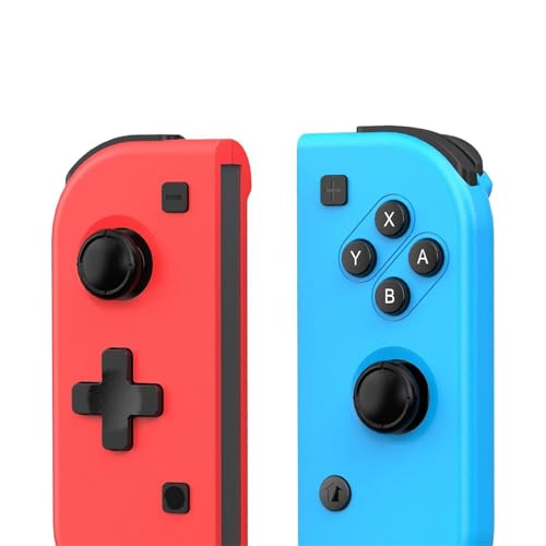 Wongzaa Mando para Switch, L/R Mandos Inalámbrico Compatible con Switch/Lite/OLED con Doble Vibración, Gyro Axis, Función de Activación