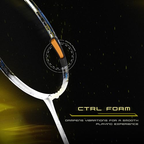 Image of Hundred Carbon Fiber Nano Neo 7000 (5U) Unstrung Badminton Racket with Full Cover | 79 Grams | Maximum Tension ?32 lbs (White /Black)