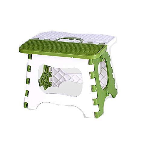YFOX Taburete plegable,capacidad de carga máxima de 60 kg,reposapiés para niños,taburete de baño,taburete portátil antideslizante que ahorra espacio,ayudas para la escalada para niños y adultos(verde)