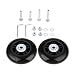 Mtsooning 2Sets 80x24mm Schwarze Gepäck Koffer Ersatzräder Ersatz Wheels mit Achsen Schraubenschlüssel Reparatur