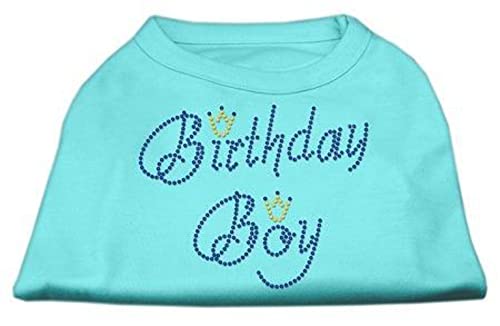 Mirage Pet Products 18-Inch Birthday Boy Rhinestone Print Shirt For Pets, Xx-Large, Baby Blue #TOP1