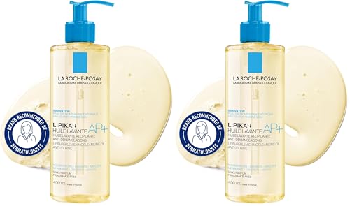 La Roche-Posay Lipikar AP+ Foaming Cleansing Oil (Pack of 2, 13.52 oz)