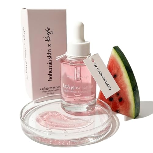 Bohemia Skin Kay's Glow Serum - Vitamin C Serum for Face with Stable THD Ascorbate & Oxygen - Hydrating Dark Spot Fader & AHA Discoloration Corrector for Glass Skin - Non Comedogenic, 1 oz