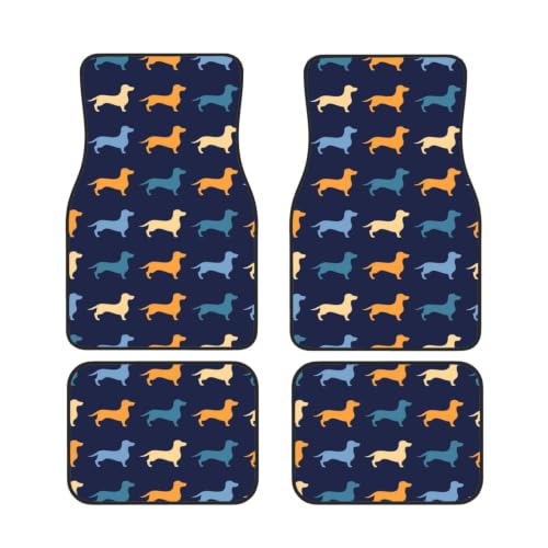 Alfombrillas para coche antideslizantes de neopreno con divertido estampado de teckel