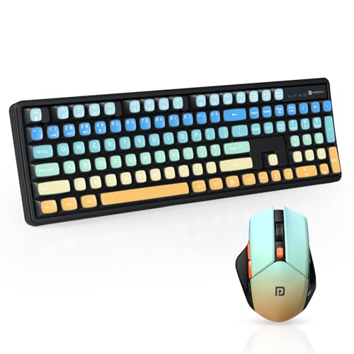 Image of Portronics Key12 Combo Rechargeable Wireless Keyboard and Mouse Set, Bluetooth & 2.4GHz Wireless,Type-C Fast Charging,Gradient Keys, Noiseless Typing, High Precision Mouse, for PC & Laptop(Black)
