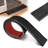 SWAWIS 900 x 80 x 15mm Türschwellenrampe 1,5cm-Anstieg Gummi Rampe Türschwelle Rollstuhlrampe Belastung 800 kg für Türöffnungen Rollstuhl, Kinderwagen, Rollator oder e Scooter,Rampe Saugroboter