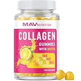Collagen Gummies for Women | 200mg Hydrolyzed Collagen + 2500mcg Biotin, with Vitamin C, E & Zinc | Anti Aging, Hair Growth, Skin, Strong Nails | Non-GMO Collagen Supplements for Women | 60 Count