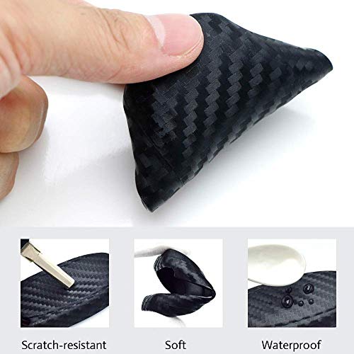 iJDMTOY Carbon Fiber Pattern Soft Silicone Key Fob Cover Compatible With Lexus IS ES GS RC NX RX LX 200 250 350 2nd Gen 4-Button Smart Key (Black Twill Weave)