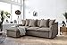 Bobochic - Mona - Canapé d'angle Convertible - avec Coffre - 4 Places - Gauche