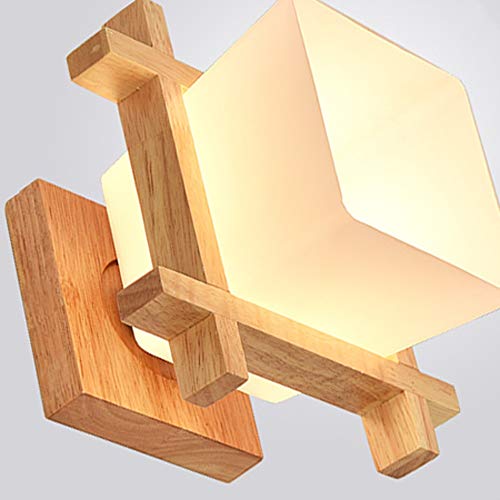 Lámpara de techo de madera con acrílico para balcón y corredor 5